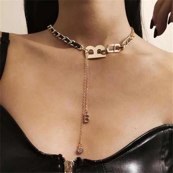 chains punk letter b pendant thick chain necklace women men's gothic retro jewelry gift wedding, Silver
chains punk letter b pendant thick chain necklace women men's gothic retro jewelry gift wedding, Silver