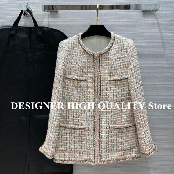 retro bright silk colorful weaving plaid tweed jacket women four pockets o-neck zipper elegant lady high-end brand coat outwear women's, Black
retro bright silk colorful weaving plaid tweed jacket women four pockets o-neck zipper elegant lady high-end brand coat outwear women's, Black