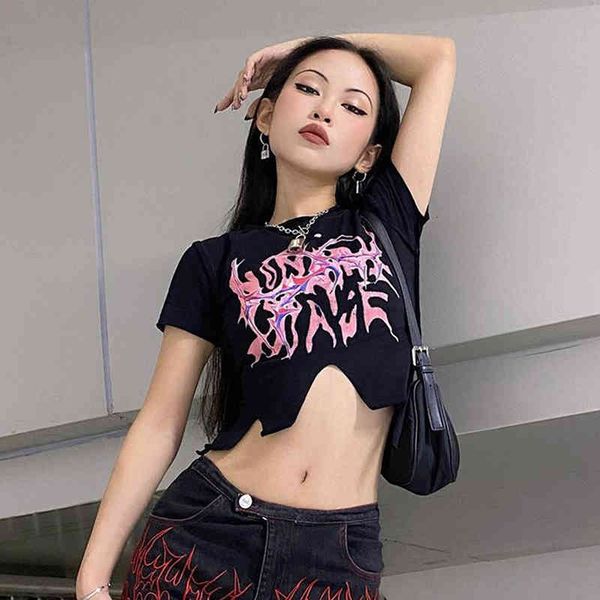 tee y2k t shirt street clothes gothic harajuku crop women's short personalized t-shirt, White
tee y2k t shirt street clothes gothic harajuku crop women's short personalized t-shirt, White