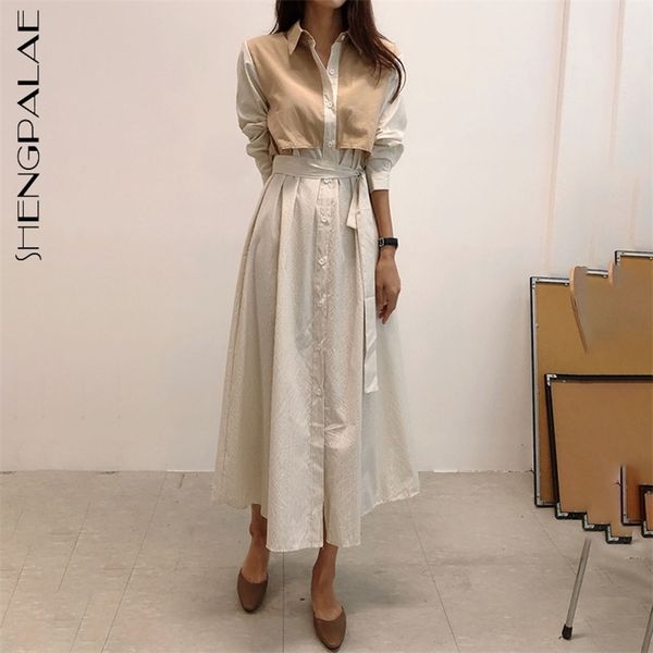 shengpllae stripe fake two piece shirt dress women's spring lapel loose single breasted lace up waist maxi dresses 210427, Black;gray
shengpllae stripe fake two piece shirt dress women's spring lapel loose single breasted lace up waist maxi dresses 210427, Black;gray