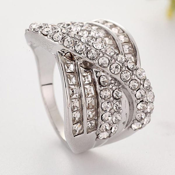 wedding rings fashion lady white crystal silver color ring luxury women engagement jewelry for female bridal party gift, Slivery;golden
wedding rings fashion lady white crystal silver color ring luxury women engagement jewelry for female bridal party gift, Slivery;golden