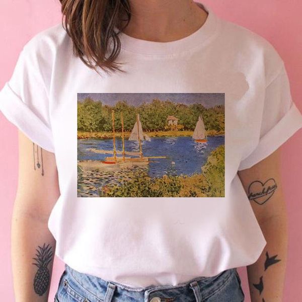 women's t-shirt art oil painting t shirt women summer vogue harajuku aesthetic printed short sleeve o-neck tee clothes, White
women's t-shirt art oil painting t shirt women summer vogue harajuku aesthetic printed short sleeve o-neck tee clothes, White