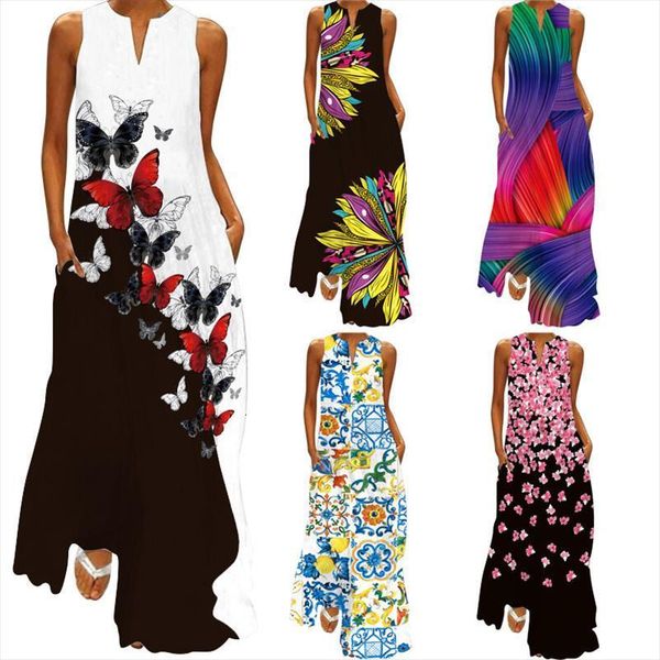 butterfly print white casual women dresses plus size long summer sleeveless girls beach maxi, Black;gray
butterfly print white casual women dresses plus size long summer sleeveless girls beach maxi, Black;gray