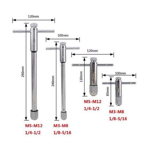 hand tools m3-m8 m5-m12 lengthen reversible t type handle ratchet for tap die set taps wrenches wire tapping wrench adjustable holder tool
hand tools m3-m8 m5-m12 lengthen reversible t type handle ratchet for tap die set taps wrenches wire tapping wrench adjustable holder tool