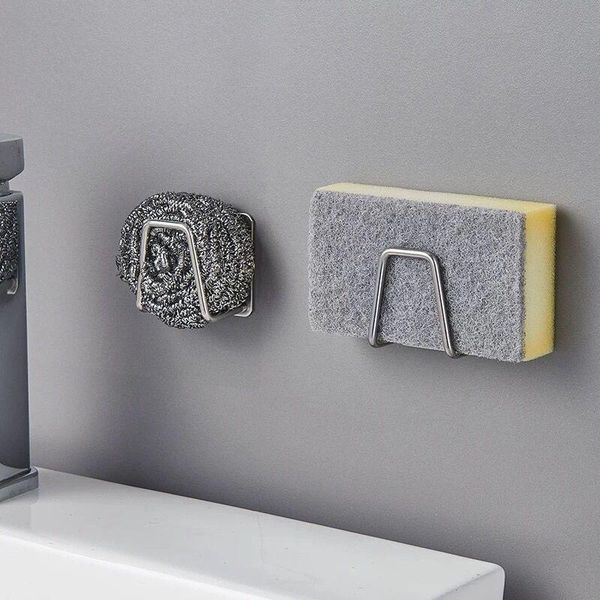 hooks & rails 1/2/3 pcs 304 stainless steel sponges holder kitchen sink rack durable self adhesive drying accessories
hooks & rails 1/2/3 pcs 304 stainless steel sponges holder kitchen sink rack durable self adhesive drying accessories