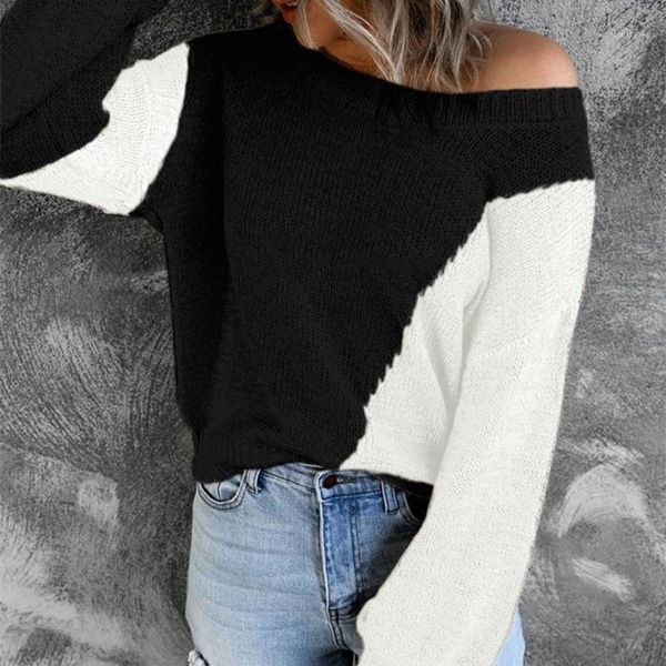 women's sweaters women knitted 2021 autumn winter female harajuku casual o neck loose long sleeve fashion soft patchwork pullover, White;black
women's sweaters women knitted 2021 autumn winter female harajuku casual o neck loose long sleeve fashion soft patchwork pullover, White;black