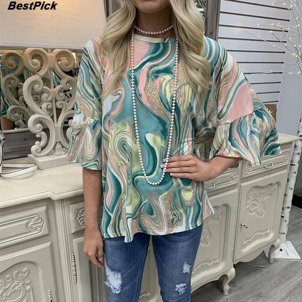 women's t-shirt 2021 tie dye elegant women t shirts oil paiting print crewneck half sleeve loose casual summer vintage teeblusa, White
women's t-shirt 2021 tie dye elegant women t shirts oil paiting print crewneck half sleeve loose casual summer vintage teeblusa, White