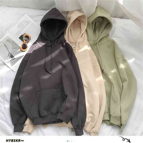 hybskr woman's solid 12 colors korean hooded sweatshirts female cotton thicken warm hoodies couple spring fashion clothes 210909, Black
hybskr woman's solid 12 colors korean hooded sweatshirts female cotton thicken warm hoodies couple spring fashion clothes 210909, Black