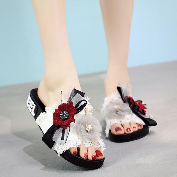 slippers lace bowknot flats glitter crystal flower women tassel pearl slides peep toe letters flipflops candy jeans beach shoes, Black
slippers lace bowknot flats glitter crystal flower women tassel pearl slides peep toe letters flipflops candy jeans beach shoes, Black