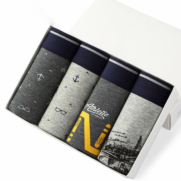 underpants 4pcs men's underwear cotton printed boxers multi color printing fashion mens briefs, Black;white
underpants 4pcs men's underwear cotton printed boxers multi color printing fashion mens briefs, Black;white