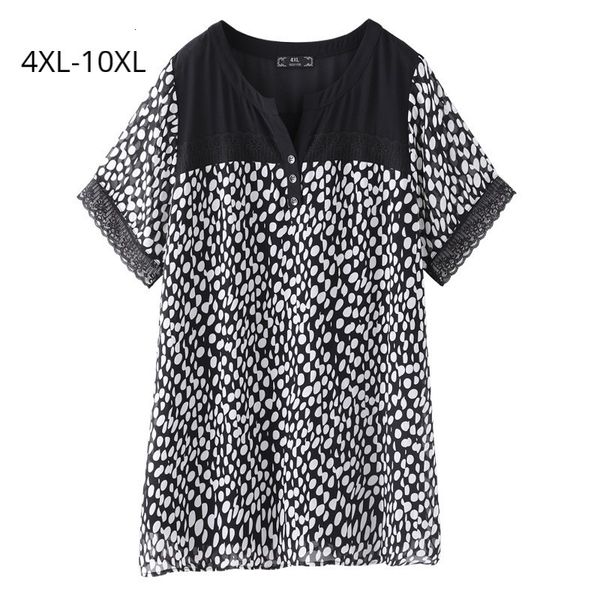 t shirts plus size 10xl 9xl 4xl women short sleeves summer clothing elegant chiffon dot printed&solid fabric patchwork loose woman, Black
t shirts plus size 10xl 9xl 4xl women short sleeves summer clothing elegant chiffon dot printed&solid fabric patchwork loose woman, Black