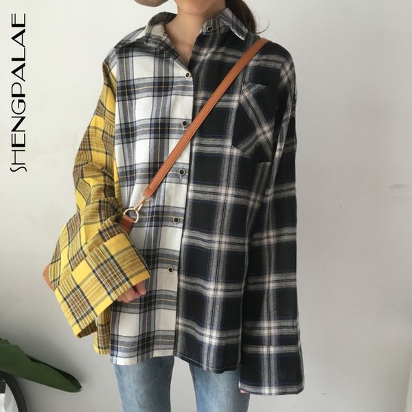 women's knits & tees spring lattice hit color shirt female long sleeve casual turn-down collar loose blouse za3318 vs3r, White
women's knits & tees spring lattice hit color shirt female long sleeve casual turn-down collar loose blouse za3318 vs3r, White