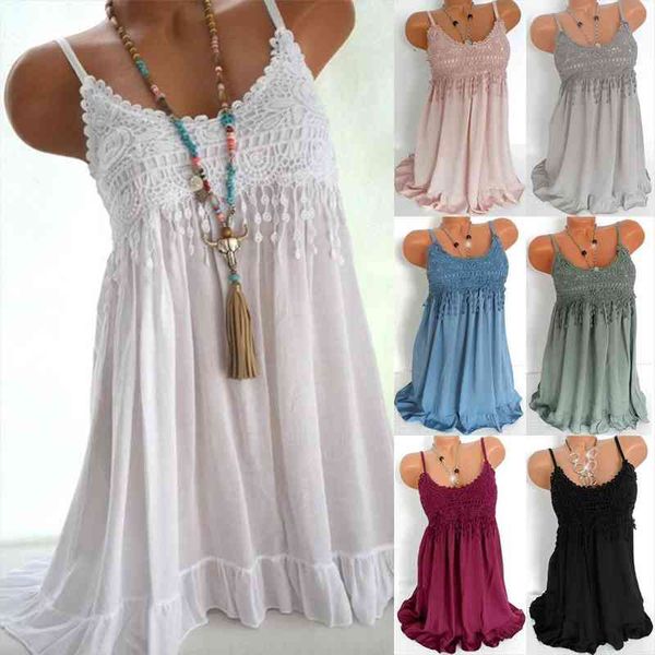 sleeveless lace patchwork sling womens dress solid hollow out simple loose casual blouse, Black;gray
sleeveless lace patchwork sling womens dress solid hollow out simple loose casual blouse, Black;gray
