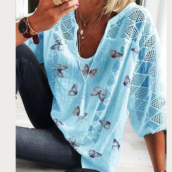 women's blouses & shirts butterfly lace elegant and hollow blouse short sleeve shirt women plus size ladies summer 2021, White
women's blouses & shirts butterfly lace elegant and hollow blouse short sleeve shirt women plus size ladies summer 2021, White