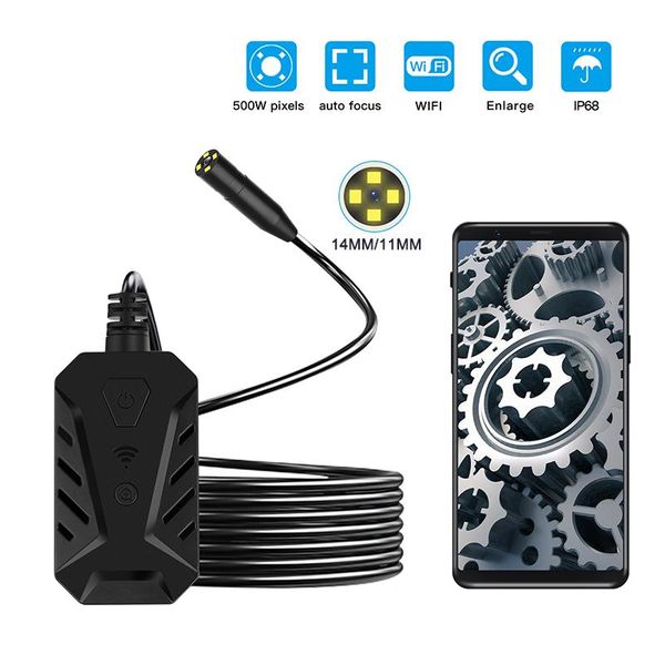 cameras 14mm/11mm lens 5.0mp auto focus wifi endoscope hd1944p wireless industrial inspection hard wire ip68 waterproof borescope cam
cameras 14mm/11mm lens 5.0mp auto focus wifi endoscope hd1944p wireless industrial inspection hard wire ip68 waterproof borescope cam