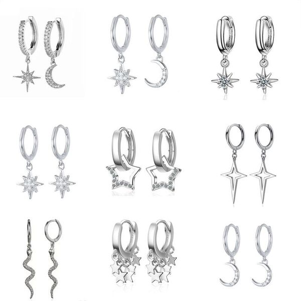 hoop & huggie 925 sterling silver piercing star snake charm earring for women girls party wedding jewelry a005, Golden;silver
hoop & huggie 925 sterling silver piercing star snake charm earring for women girls party wedding jewelry a005, Golden;silver