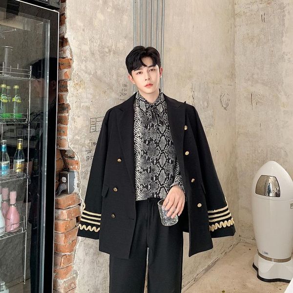 men's suits & blazers 2021 autumn and winter embroidery suit man personality temperament loose lapel jacket m-5xl singer's costume, White;black
men's suits & blazers 2021 autumn and winter embroidery suit man personality temperament loose lapel jacket m-5xl singer's costume, White;black