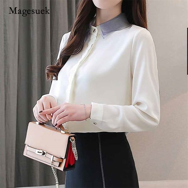 autumn women long sleeve lapel lace chiffon and blouse slim blouses mesh clothes shirt blusas 10241 210518, White
autumn women long sleeve lapel lace chiffon and blouse slim blouses mesh clothes shirt blusas 10241 210518, White