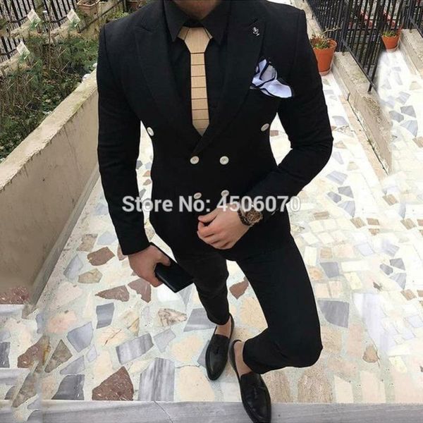 black mens suits slim fit wedding tuxedos double breasted casual business costume homme groom wear bridegroom 2 pieces men's & blazers, White;black
black mens suits slim fit wedding tuxedos double breasted casual business costume homme groom wear bridegroom 2 pieces men's & blazers, White;black