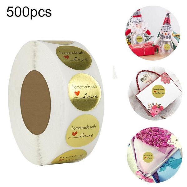 gift wrap 500pcs gold heart labels stickers rolls baking box decor scrapbooking sticker with letter thank you & handmake love
gift wrap 500pcs gold heart labels stickers rolls baking box decor scrapbooking sticker with letter thank you & handmake love