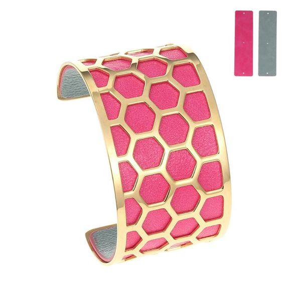 bangle yoiumit 2021 stainless steel cuff women's bracelet 3 size honeycomb interchangeable leather bangles jewelry bijoux femm, Black
bangle yoiumit 2021 stainless steel cuff women's bracelet 3 size honeycomb interchangeable leather bangles jewelry bijoux femm, Black