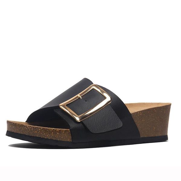 on a wedge slippers soft shoes med platform slides rubber flip flops fashion comfort hawaiian summer luxury pu bonded leather bu, Black
on a wedge slippers soft shoes med platform slides rubber flip flops fashion comfort hawaiian summer luxury pu bonded leather bu, Black