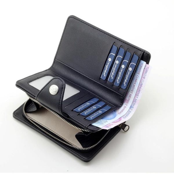 women wallet female short purse clutch zipper business small card holder large capacity black, White
women wallet female short purse clutch zipper business small card holder large capacity black, White