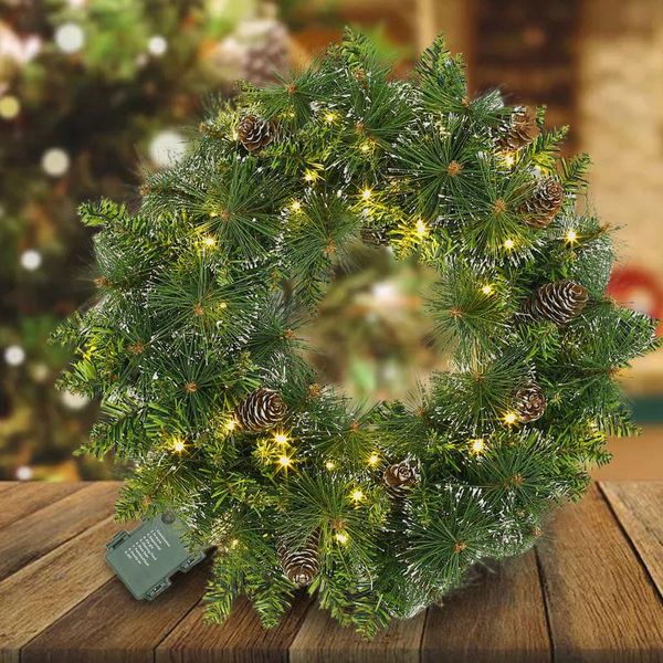 decorative flowers & wreaths 24 inch artificial christmas wreath with pine cone and light front door hanging plant garland thanksgiving deco
decorative flowers & wreaths 24 inch artificial christmas wreath with pine cone and light front door hanging plant garland thanksgiving deco