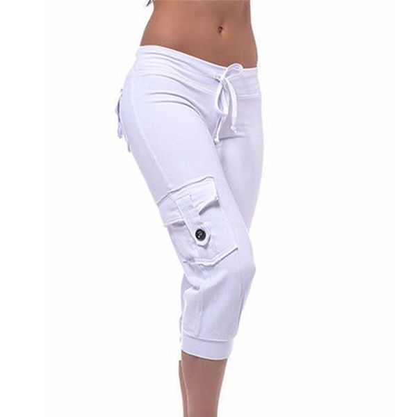 women's pants & capris woman with pocket elastic waist cargo clothing pantalones mujer joggers casual female, Black;white
women's pants & capris woman with pocket elastic waist cargo clothing pantalones mujer joggers casual female, Black;white