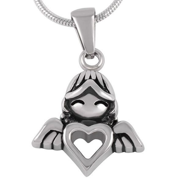 pendant necklaces xwj8214 cute angel girl with flying heart memorial urn necklace urns cremation pendants for ashes keepsake jewelry, Silver
pendant necklaces xwj8214 cute angel girl with flying heart memorial urn necklace urns cremation pendants for ashes keepsake jewelry, Silver