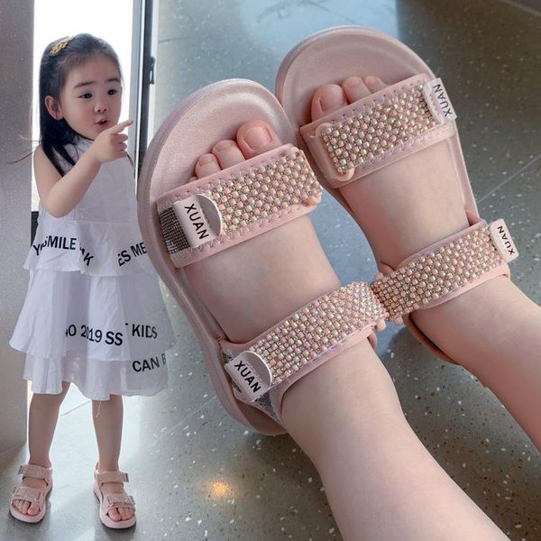 children's sandals 2021 summer rhinestone princess shoes soft sole beach cute fashion for party girls, Black;red
children's sandals 2021 summer rhinestone princess shoes soft sole beach cute fashion for party girls, Black;red