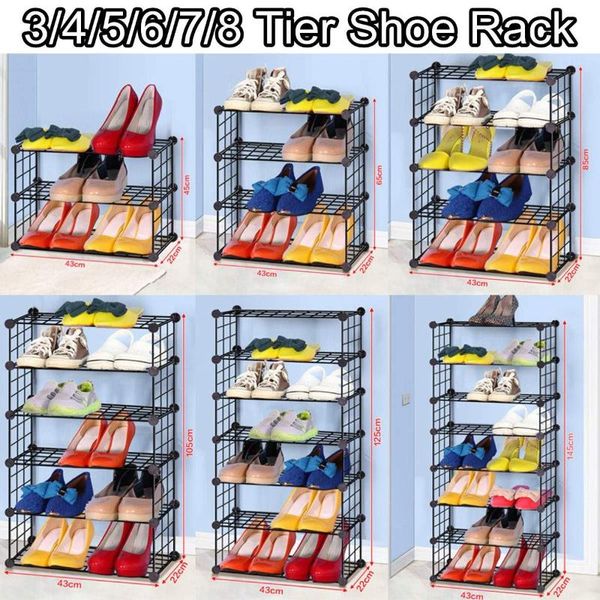 simple assembly iron mesh dustproof shoe rack storage organizer cover cabinet shelf for home dormitory shoes 3/4/5/6/7/8 tiers clothing & wa
simple assembly iron mesh dustproof shoe rack storage organizer cover cabinet shelf for home dormitory shoes 3/4/5/6/7/8 tiers clothing & wa