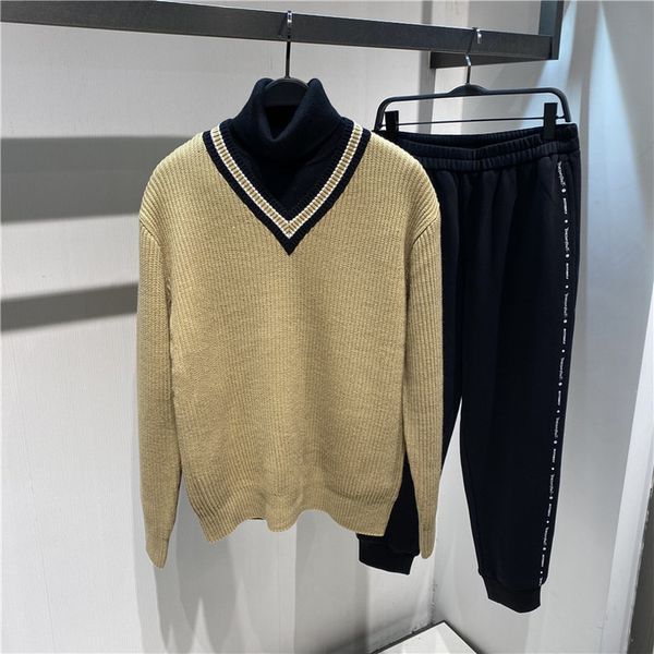 men's sweaters winter v-neck sweater mens fashion contrast color korean slim men knitwear pullover gengar sweater brn8, White;black
men's sweaters winter v-neck sweater mens fashion contrast color korean slim men knitwear pullover gengar sweater brn8, White;black