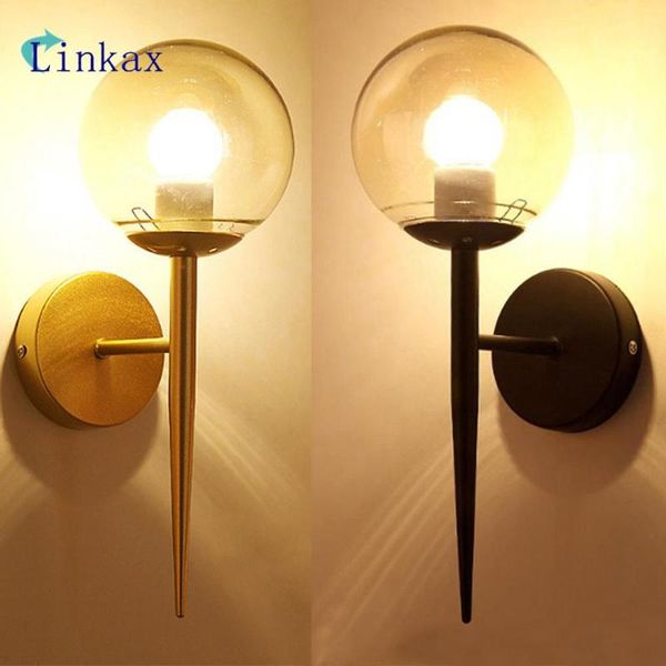 wall lamp american luxury gold black glass ball for bedroom living room loft decor stairs led light fixtures personality luster
wall lamp american luxury gold black glass ball for bedroom living room loft decor stairs led light fixtures personality luster