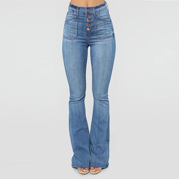 women denim pants button up mid waist flare jeans ladies retro female trousers plus size bell-bottom women's, Blue
women denim pants button up mid waist flare jeans ladies retro female trousers plus size bell-bottom women's, Blue
