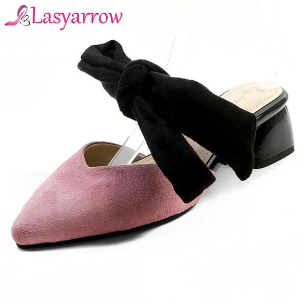 lasyarrow fashion women summer slides sweet elegant bow knot block heels sandals suede shoes black pink plus size 32-43
lasyarrow fashion women summer slides sweet elegant bow knot block heels sandals suede shoes black pink plus size 32-43