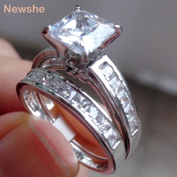 cluster rings she solid 925 sterling silver wedding ring set engagement band classical jewelry for women, Golden;silver
cluster rings she solid 925 sterling silver wedding ring set engagement band classical jewelry for women, Golden;silver