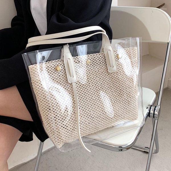 evening bags high capacity tote bag women's jelly brand transparent straw pvc shoulder 2021 summer female luxury handbags and purse1
evening bags high capacity tote bag women's jelly brand transparent straw pvc shoulder 2021 summer female luxury handbags and purse1