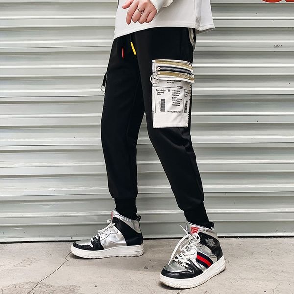 men's pants fashion harem mens leisure elasticated waist cargo trousers male hip hop sweatpants bqg7, Black
men's pants fashion harem mens leisure elasticated waist cargo trousers male hip hop sweatpants bqg7, Black