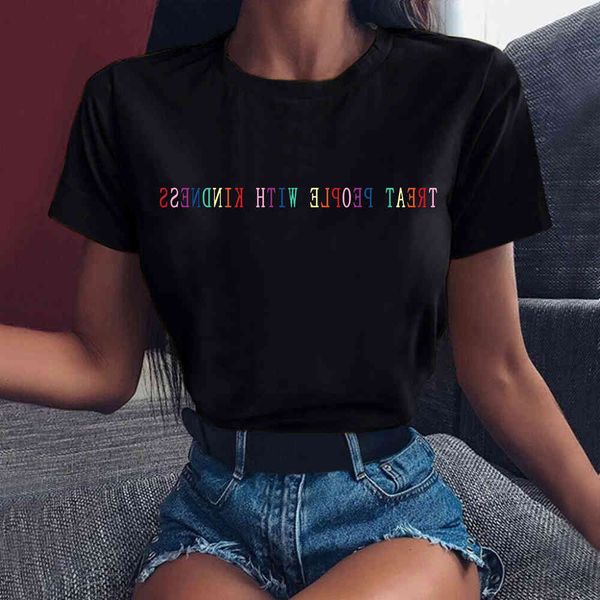 women's t-shirt mulheres hip hop t camisa vintage punk carta casual tratar pessoas com bondade camisetas harajuku senhoras branco camis, White
women's t-shirt mulheres hip hop t camisa vintage punk carta casual tratar pessoas com bondade camisetas harajuku senhoras branco camis, White