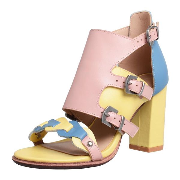 mixed color women sandals 8cm chunky high heels summer dress shoes woman gladiator sandalias mujer hollow out pumps, Black
mixed color women sandals 8cm chunky high heels summer dress shoes woman gladiator sandalias mujer hollow out pumps, Black