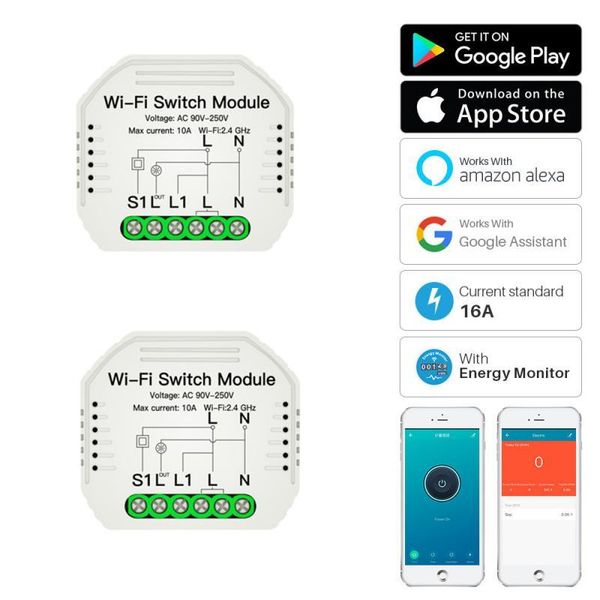smart home control tuya life wifi switch 90-250v module with removable rail app socket
smart home control tuya life wifi switch 90-250v module with removable rail app socket