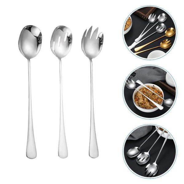 forks 3pcs stainless steel spork spoon and colander set with long handle for home use
forks 3pcs stainless steel spork spoon and colander set with long handle for home use