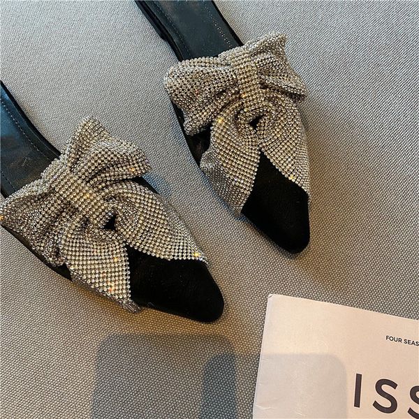 2021 women slippers luxury rhinestone mules flats slides shoes for woman fashion pointed toe slip on female flat heel slippers ste3454yu45u, Black
2021 women slippers luxury rhinestone mules flats slides shoes for woman fashion pointed toe slip on female flat heel slippers ste3454yu45u, Black