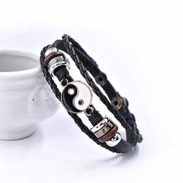 charm bracelets men cross-border religious yin and yang eight trigrams drop oil four buckle cowhide bracelet beaded leather wholesale, Golden;silver
charm bracelets men cross-border religious yin and yang eight trigrams drop oil four buckle cowhide bracelet beaded leather wholesale, Golden;silver