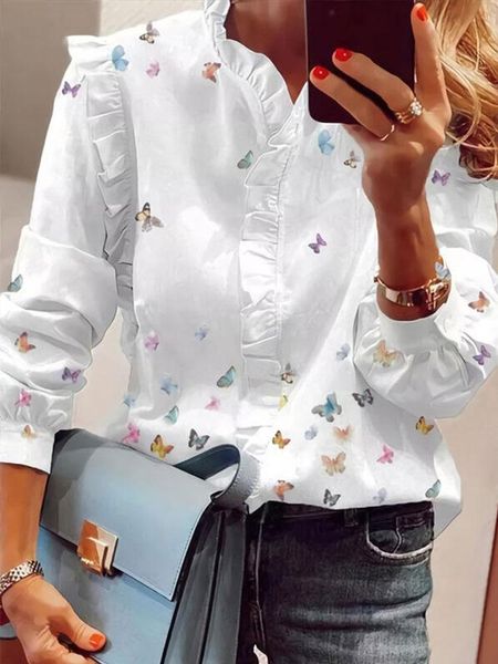 women's blouses & shirts oversize work wear fashion lady white tee 2021 summer plus size butterfly print v-neck long sleeves casual bl
women's blouses & shirts oversize work wear fashion lady white tee 2021 summer plus size butterfly print v-neck long sleeves casual bl