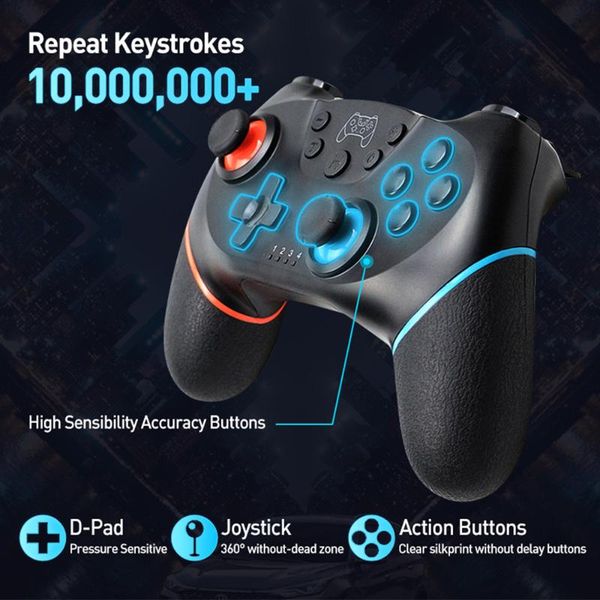 game controllers & joysticks bluetooth wireless controller 6 axis dual motor vibration gaming console handle joystick gamepad for switch pro
game controllers & joysticks bluetooth wireless controller 6 axis dual motor vibration gaming console handle joystick gamepad for switch pro