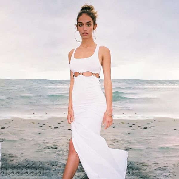 casual dresses women\u2021s hollow suspender dress,ladies fashion solid color u-neck split skinny long dress for autumn wear, Black;gray
casual dresses women\u2021s hollow suspender dress,ladies fashion solid color u-neck split skinny long dress for autumn wear, Black;gray