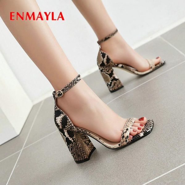 dress shoes enmayla solid pu buckle strap women sandals synthetic ankle-wrap party high heels classics square heel serpentine womens, Black
dress shoes enmayla solid pu buckle strap women sandals synthetic ankle-wrap party high heels classics square heel serpentine womens, Black