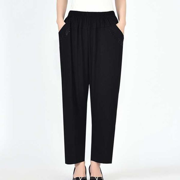 women's pants & capris extra large size women loose high elastic middle-aged clothing 6xl 7xl 8xl autumn female da349, Black;white
women's pants & capris extra large size women loose high elastic middle-aged clothing 6xl 7xl 8xl autumn female da349, Black;white